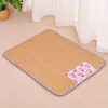 Cama de cachorro em rattan natural, tapete refrescante de verão, adequada para todas as estações, para refrescar e dormir no verão, suprimentos populares para animais de estimação para gatos