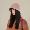 Sombrero de Cubo Sencillo Estilo Coreano Versátil Moda Protector Solar Tejido Sombrero de Pescador para Mujeres en Otoño e Invierno, Elegante y Versátil
