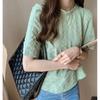 2020 Nueva Moda Elegante Camisa de Chifón de Manga Corta para Mujer Top de Hada Adelgazante Estilo Occidental Camisa Pequeña Camisa Base