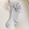 Venta al por mayor de calcetines de viento españoles para niñas, calcetines de princesa con lazo para bebés, calcetines de tubo medio para primavera y otoño, calcetines de bebé de verano, calcetines de tubo largo.
