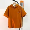 Nueva camiseta de manga corta para hombre, estilo coreano de verano, moderna, sencilla, de media manga, estilo Hong Kong, holgada, informal, de marca.