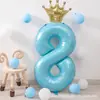 Globo Digital de Base de Pie de 42 Pulgadas, Corona de Princesa en Polvo, Globo de Niña para Fiesta de Cumpleaños y Aniversario
