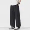 Maple House Moda Masculina / Estilo Old Money Calças Casuais de Linho Finas de Verão Masculinas Lyocell Tencel Calças de Perna Larga Retas Largas