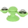 Suministros para mascotas ventosa giratoria auto-giratorio molino de viento micrófono molar jugando plato giratorio juguete divertido para gato rascador dispositivo para frotar pelo 1