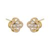 Pendientes de trébol de cuatro hojas giratorios de alta gama, ligeros y lujosos, con microincrustaciones de circonio y aguja de plata s925, estilo occidental, para mujer.