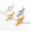 Chapado en Cobre Color Oro Real de 18K Conservación del Color Microincrustado Circonita Accesorios DIY Hebilla de Collar Hebilla de Conexión de Cadena de Pulsera Hebilla de Acabado B68
