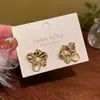 Pendientes de botón de flor de perla estilo retro francés con pasador de plata de ley S925 para mujer, joyería para orejas versátil de nicho de lujo ligero, venta al por mayor