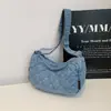 Bolso de Mezclilla Bordado para Mujer 2026 Otoño e Invierno Nuevo Estilo Coreano de Moda Nicho Casual para el Trabajo Versátil Bolso de Hombro Cruzado