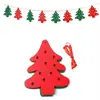Nueva Bandera de Tirar de Fieltro Navideño Banner de Árbol de Navidad Decoración Bandera de Tirar de Fieltro con Letras de Colores