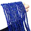 Cristal natural transfronterizo lapislázuli piedra en bruto cuentas redondas pulidas cuentas sueltas DIY pulsera de cuentas hecha a mano accesorios productos semiacabados