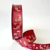 Cinta de Año Nuevo Decoración de Regalo Cinta para Envolver Regalos Felicitaciones Festivas de Año Nuevo Año del Caballo Cinta Estampada en Oro Festival de Primavera Cinta Roja