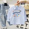 Camisas de Manga Larga para Niño Otoño 2025 Nuevo Ropa para Niños Primavera y Otoño Tops Ropa Exterior para Niños Medianos y Grandes Camisas de Dibujos Animados para Bebé