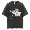 Camiseta Estampada Retro Lavada de Anime Japonês Nana Osaki Estilo de Rua Harajuku Camiseta Gráfica Camiseta de Algodão de Manga Curta para o Verão