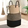 Cesta de Almacenamiento Tejida con Cuerda de Algodón Personalizada, Cesta de Lavandería Portátil, Cesta de Almacenamiento para Artículos Varios y Juguetes, Cesto para Ropa Sucia, Cesta de Lavandería