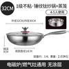 Wok Alemão de Titânio Wok de Titânio Sem Revestimento Wok Antiaderente Wok de Titânio com Padrão de Martelo Escama de Peixe Liga de Titânio Wok Plano Doméstico