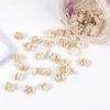 Mini headpiece de flor de ameixa em poliéster para presilhas de cabelo artesanais DIY, acessórios decorativos, enfeites florais para vestidos de crianças