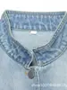 Comercio exterior transfronterizo ropa de mujer 2026 otoño nuevo retro americano manga larga cuello alto chaqueta de mezclilla 8727270
