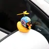 Pato Rompevientos para Coche, Patito Amarillo para Bicicleta, Adorno Montado en Coche, Hélice de Libélula de Bambú, Pato para Casco para Uso en Coche