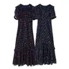 Comercio Exterior 2026 Primavera Nuevo Estilo Europeo y Americano Moda Femenina Sexy Chica Caliente Botones Cuello Volante Abertura Vestido Largo
