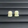Venta Caliente Transfronteriza Cuentas de Piedra Rosa Prensada Tallada Tridimensionales de León con Agujeros Rectos para Pulseras DIY y Accesorios de Cuentas al por Mayor
