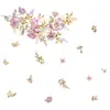 2026 Calcomanías de Pared Flor de Amatista Autoadhesivas Calcomanías de Pared Papel Tapiz para Sala de Estar Dormitorio Pegatinas Decorativas