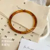 Pulsera Acrílica Exagerada de Resina con Patrón Riche Grande Forma de Pulsera Francesa Ancha Cuadrada Distintiva Transfronteriza