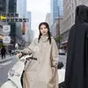Impermeable Exterior para Vehículo Eléctrico con Cremallera, Poncho de Lluvia Largo de Cuerpo Completo para Lluvia Intensa, Adecuado para Conducir Motocicleta, Senderismo, Unisex, Una Persona, Adulto