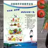 2025 Nueva Versión del Mural de la Torre de la Dieta Equilibrada para Residentes Pegatinas de Promoción de la Salud Tabla de Calorías de Alimentos Comunes Blanco Lechoso