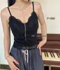 Camisola de Encaje Pesado Estilo Francés para Clavícula, Suave y de Soporte, Adecuada como Capa Interior, Estilo de Deseo Puro, Ceñida a la Cintura, Adelgazante, Hermoso Diseño de Espalda 1105