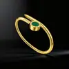 Pulsera de Acero Inoxidable en Oferta para Mujer, Pulsera de Círculo Chapada en Oro de Alta Gama con Diamantes, Joyería de Pulsera de Acero de Titanio de Lujo Ligero