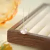 Colar Flor de Ameixa de Calcedônia Branca Estilo Chinês Novo Prata de Lei S925 Banhado a Ouro Concha Prateada Corrente de Suéter Tendência de Alta Qualidade para Mulheres