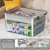 Caja de Medicamentos Transparente para Uso Doméstico, Caja de Medicamentos de Plástico Multicapa de Gran Capacidad, Caja de Almacenamiento de Medicamentos Sellada a Prueba de Humedad para el Hogar