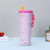 Caneca Térmica de Aço Inoxidável 316 Desenho Animado Gigante para Carro com Canudo Caneca de Gelo para Manter Frio Portátil Caneca de Café Venda por Atacado