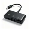 Lector de Tarjetas Multifunción 3 en 1 USB/Tipo C OTG Lector Convertidor para Tarjetas SD TF Tarjetas de Memoria USB para MacBook Laptop Samsung
