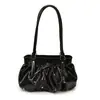 Bolso de cubo plisado elegante de mano para mujer 2026 verano nuevo bolso casual simple de un solo hombro versión coreana sensación de alta gama bolso de mujer