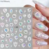 Beleza Total Transfronteiriça Novos Adesivos de Nail Art Estilo Palácio Retrô Espelho Mágico Imitação de Gema Adesivos de Unha Laço