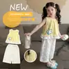 Conjunto de Verano 2026 para Niñas Nuevo Elegante Delgado para Niños, Conjunto Casual de Dos Piezas Dulce a la Moda para Bebés Niñas