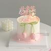 2025 Pastel del Día de la Madre Decorativo Capullo de Tulipán Lazo Vela Mamá Felices Fiestas Acrílico para Insertar