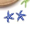 1 Pingente Pingente Aço Inoxidável Eletrogalvanizado a Vácuo Esmaltado Dupla Face Colorido Gota de Óleo Estrela do Mar Oceânica Acessórios de Joalheria DIY