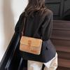 Advanced Sense Simple Bolsa Quadrada Pequena de Palha Estilo Coreano 2025 Nova Moda Bolsa de Ombro Nicho Casual Bolsa Transversal