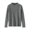 Baicai Rong 2026 Otoño/Invierno Nuevo Estilo Suéter 100% Lana Pura para Hombre Cuello Redondo Jersey Grueso Tejido de Cable Capa Base