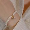 Pulsera de Perla Natural Pulsera con Colgante Marino Joyería para Mujer Estilo Coreano Pulsera Sencilla de Personalidad Pulsera para Mujer Venta al por Mayor