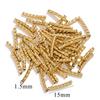 Tubo roscado de acero inoxidable diseño de doblado chapado en oro de 18k proceso de chapado accesorios de joyería hechos a mano diy al por mayor