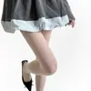 Meias Arrastão com Padrão Ondulado e Pontos, Meia-Calça Sem Costura Ultra-Fina Estilo Japonês para Primavera e Verão, Meias Sexy Cor Café, Resistentes a Puxões, Efeito Perna Nua