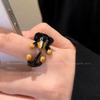Anillo de Perro Dachshund Simple Estilo Coreano Apilable Retro Moda de Alta Gama Personalidad Versátil Dulce Belleza Anillo para Dedo