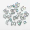 Pingente Borboleta com Furo Multiestilo Contas de Vidro Cor Fantasma Acessórios para Joias DIY Brincos Pulseira Colar Acessórios