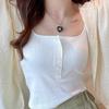 Top tubo de menina quente, ajuste fino, roupa interior de emagrecimento, camisola escovada com enchimento no peito, roupa exterior, camisola, colete quente