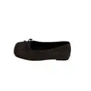 Primer Encuentro Sra. Zapatos Bajos de Felpa Ji con Forro, Zapatos Individuales 2026, Lazo, Punta Cuadrada, Tela de Lana, Cálidos, Suela Suave, Cómodos, Versátiles, Invierno