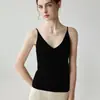Nueva colección de otoño e invierno: suéter de cachemira pura para mujer, camisola de punto con cuello en V, capa interior, ajustado, suéter cálido, corte slim