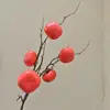 Ramas de Frutas Simuladas para Nochevieja Ramas de Manzana y Granada Simuladas Ramas de Fruta de Caqui Caqui Ruyi Fa Cai Fruta Ramas de Durazno
